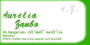 aurelia zambo business card